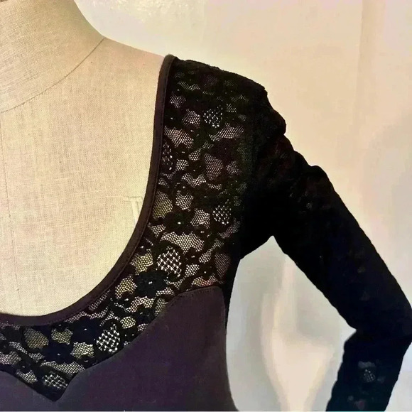 Free people intimately black lace fitted dress women XS - Picture 3 of 9